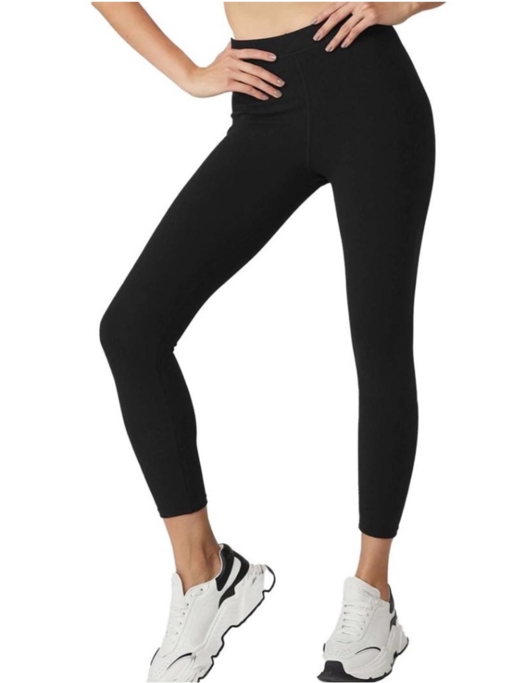 alo Yoga Ribbed High-Waist 7/8 Legging Black S/M - Picture 11 of 11
